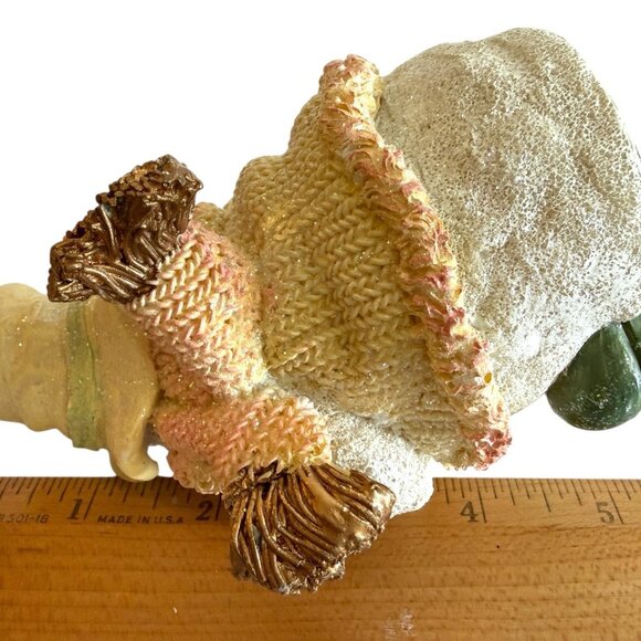 K's Collection Christmas Snowman Figurine Pastel Colors with Glitter Finish Vtg - Picture 9 of 9